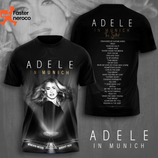 Adele In Munich The Setlist 2024 Design 3D T-Shirt