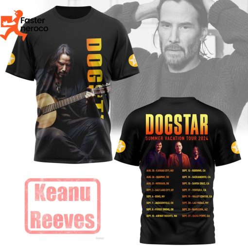 Dogstar Keanu Reeves Summer Vacation Tour 2024 Design 3D T-Shirt