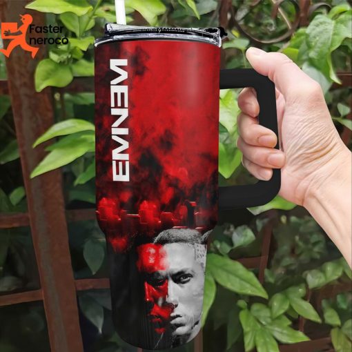 Eminem The Death Of Slim Shady Design Tumbler With Handle And Straw