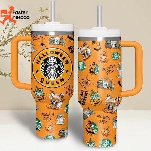 Happy Halloween Day Tumbler With Handle And Straw