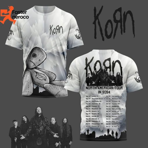 Korn North American Tour In 2024 3D T-Shirt