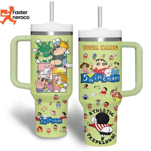 Personalized Crayon Shin-chan Athletic Txapeldun Tumbler With Handle And Straw