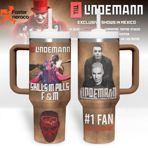 Personalized Lindemann – Skills In Pills Design Tumbler With Handle And Straw