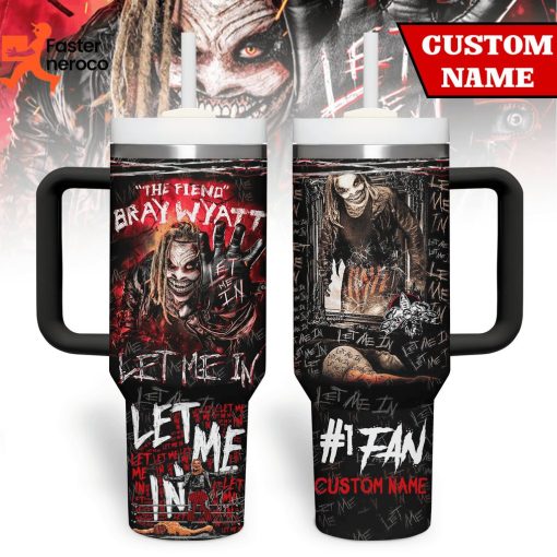 Personalized The Fiend Bray Wyatt – Let Me In Design Tumbler With Handle And Straw