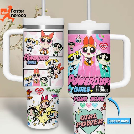 Personalized The Powerpuff Girls Design Tumbler With Handle And Straw