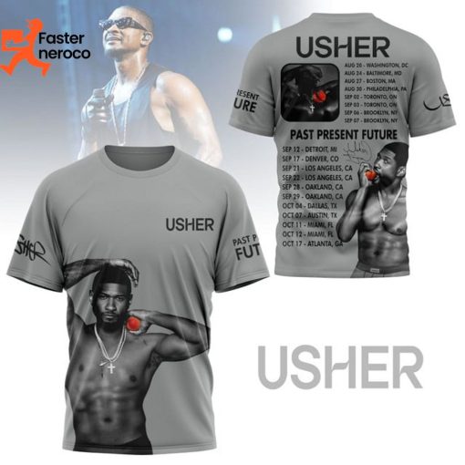 Usher Past Present Future Signature 3D T-Shirt