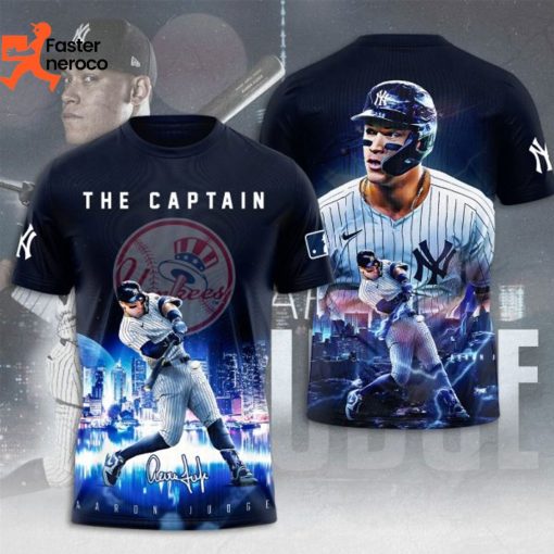 2024 The Captain Aaron Judge New York Yankees 3D T-Shirt